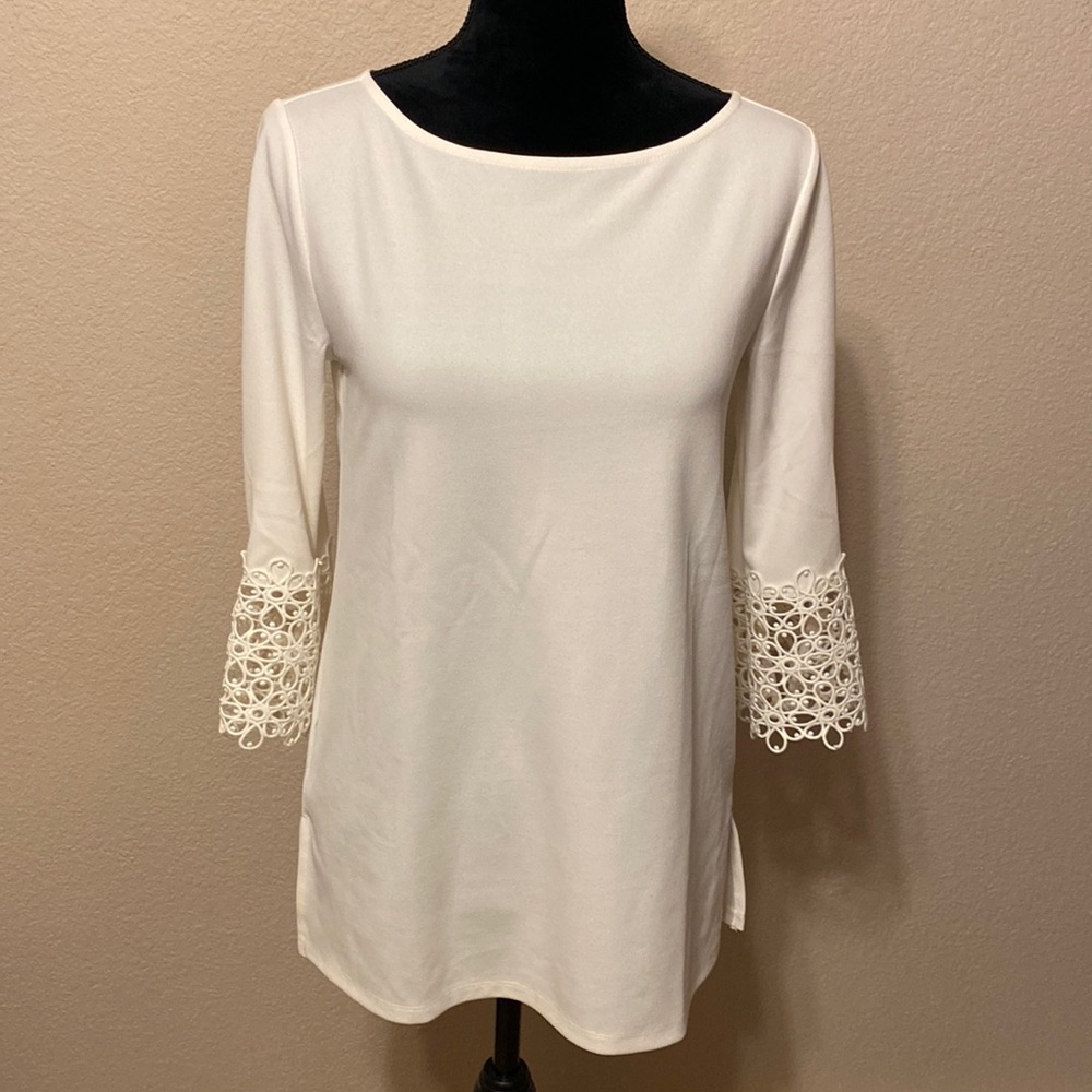 Bran New Ann Taylor White Blouse 3/4 Sleeve